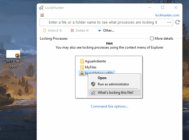 图片[3]-解除文件占用工具 — LockHunter 解锁猎人【强力删除】-渣学网