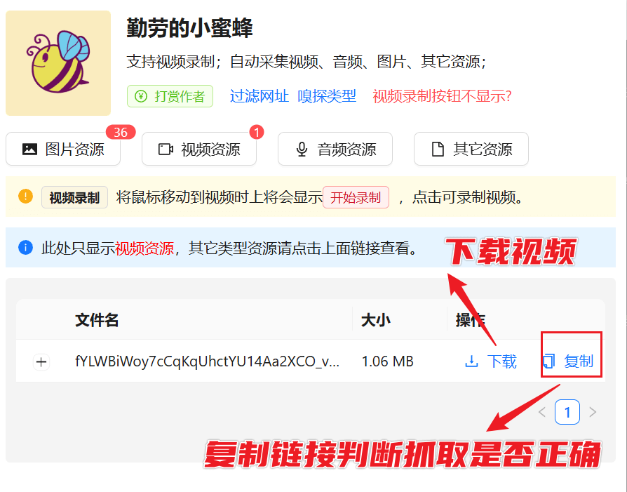 图片[5]-勤劳的小蜜蜂 - 网页视频/音频/图片采集下载助手