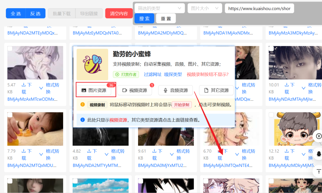 图片[7]-勤劳的小蜜蜂 - 网页视频/音频/图片采集下载助手
